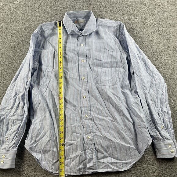 Missoni Dress Shirt Mens Size 16.5 42 Blue White Striped Button Up Long Sleeve - Picture 3 of 5